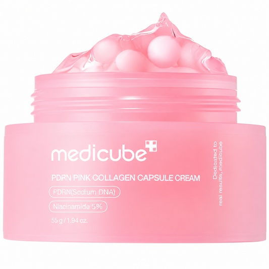 medicube Crema cápsula con salmón PDRN colágeno rosa