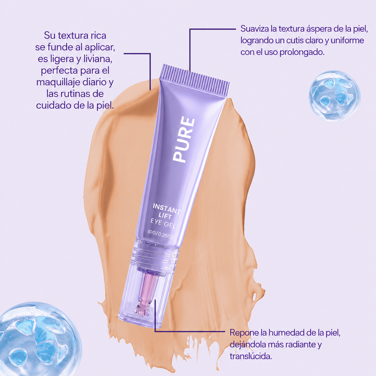 Gel reafirmante instantáneo para el contorno de ojos