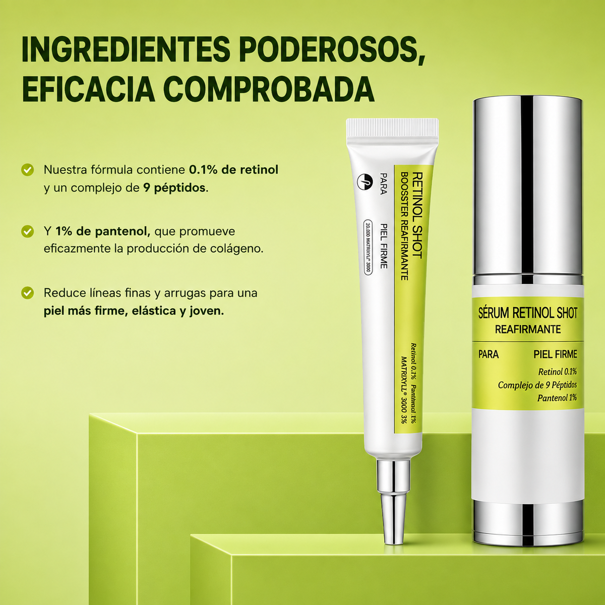 Sérum reafirmante retinol