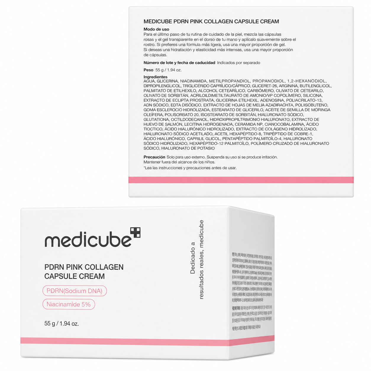 medicube Crema cápsula con salmón PDRN colágeno rosa